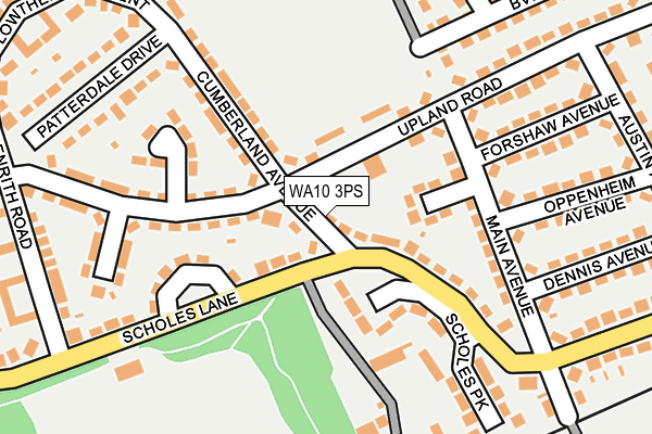 WA10 3PS map - OS OpenMap – Local (Ordnance Survey)