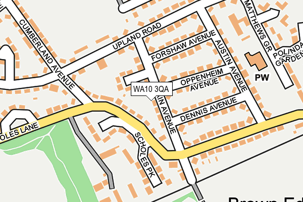 WA10 3QA map - OS OpenMap – Local (Ordnance Survey)