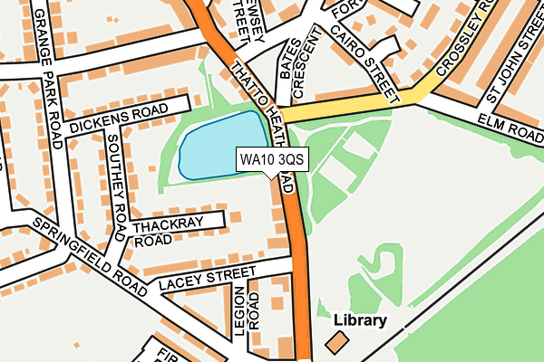WA10 3QS map - OS OpenMap – Local (Ordnance Survey)