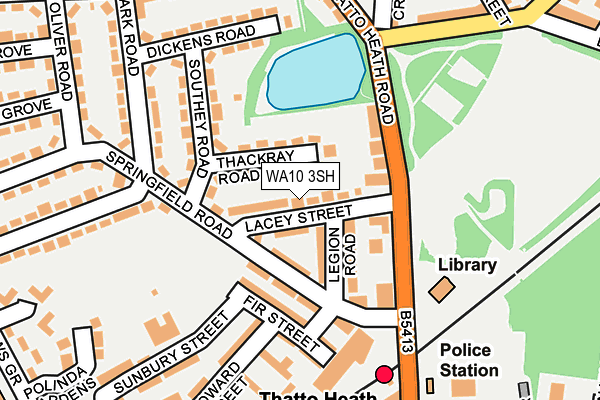 WA10 3SH map - OS OpenMap – Local (Ordnance Survey)