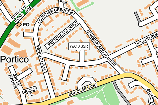 WA10 3SR map - OS OpenMap – Local (Ordnance Survey)