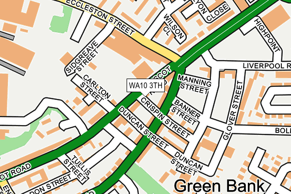 WA10 3TH map - OS OpenMap – Local (Ordnance Survey)