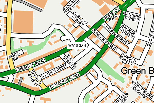 WA10 3XH map - OS OpenMap – Local (Ordnance Survey)