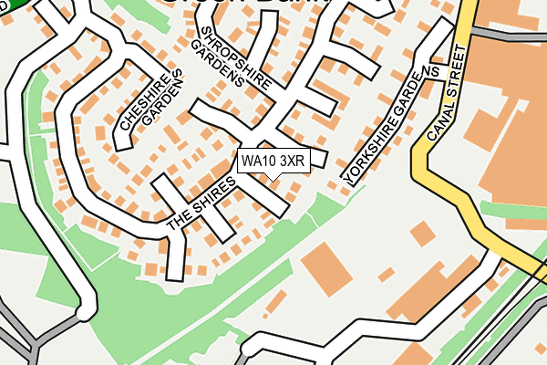 WA10 3XR map - OS OpenMap – Local (Ordnance Survey)