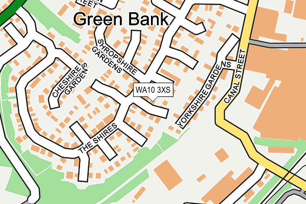 WA10 3XS map - OS OpenMap – Local (Ordnance Survey)