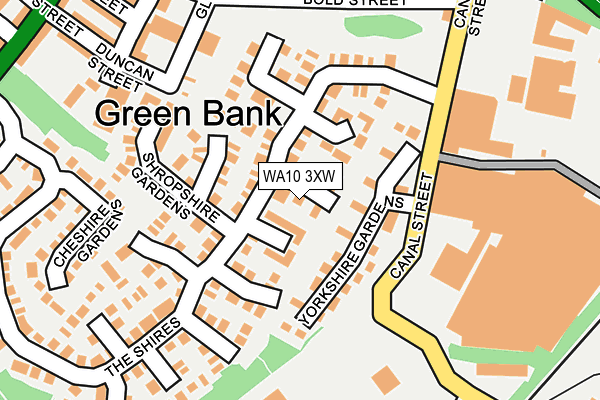 WA10 3XW map - OS OpenMap – Local (Ordnance Survey)