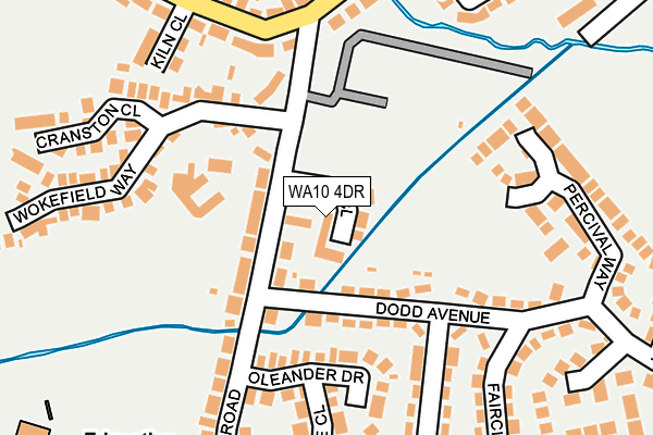 WA10 4DR map - OS OpenMap – Local (Ordnance Survey)