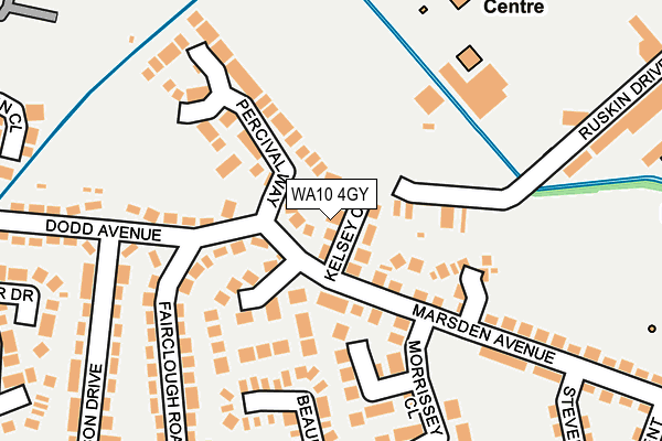 WA10 4GY map - OS OpenMap – Local (Ordnance Survey)