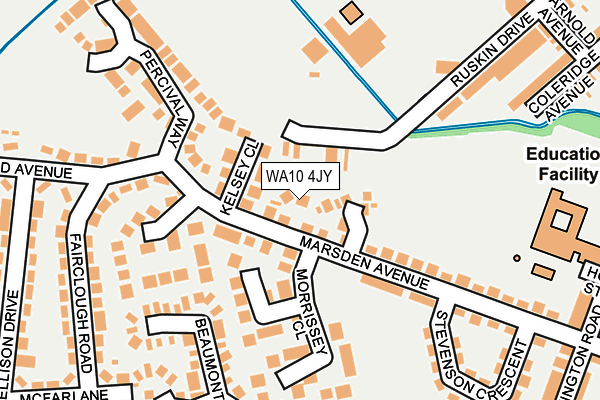 WA10 4JY map - OS OpenMap – Local (Ordnance Survey)