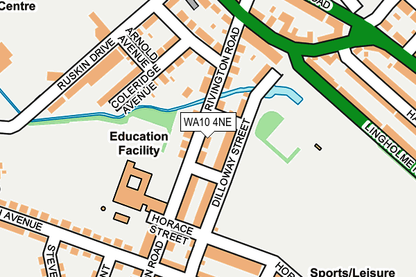 WA10 4NE map - OS OpenMap – Local (Ordnance Survey)
