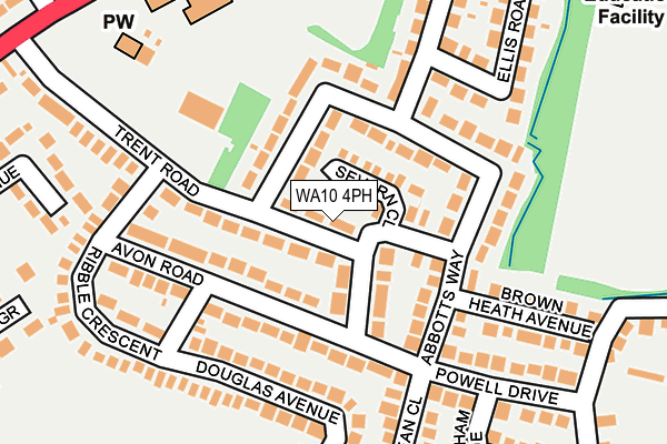 WA10 4PH map - OS OpenMap – Local (Ordnance Survey)