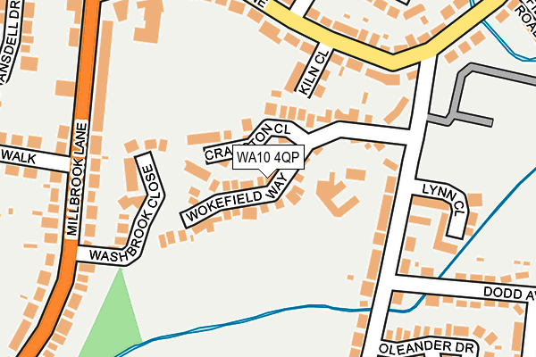 WA10 4QP map - OS OpenMap – Local (Ordnance Survey)
