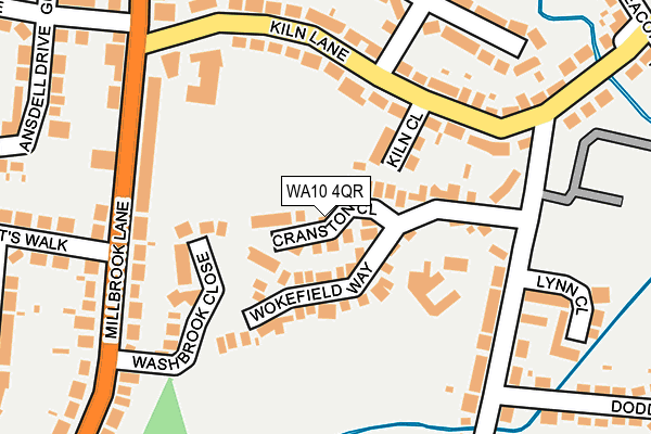 WA10 4QR map - OS OpenMap – Local (Ordnance Survey)