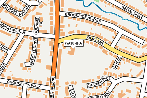 WA10 4RA map - OS OpenMap – Local (Ordnance Survey)