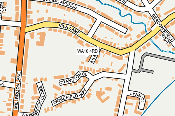 WA10 4RD map - OS OpenMap – Local (Ordnance Survey)