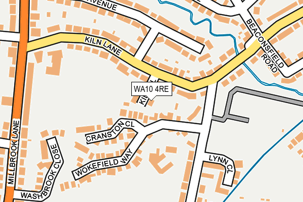 WA10 4RE map - OS OpenMap – Local (Ordnance Survey)