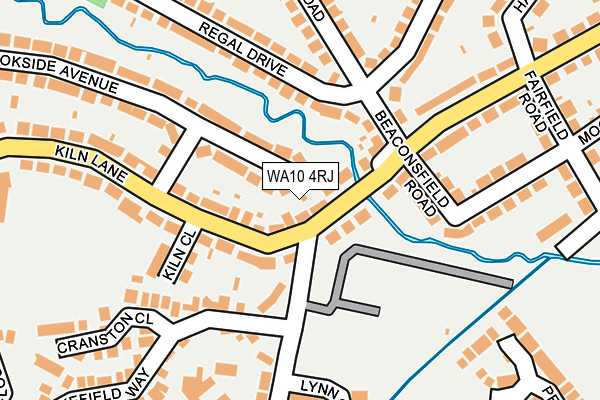 WA10 4RJ map - OS OpenMap – Local (Ordnance Survey)