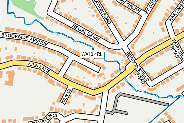 WA10 4RL map - OS OpenMap – Local (Ordnance Survey)