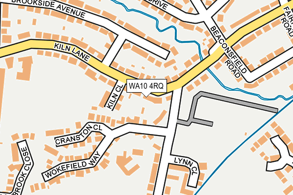 WA10 4RQ map - OS OpenMap – Local (Ordnance Survey)