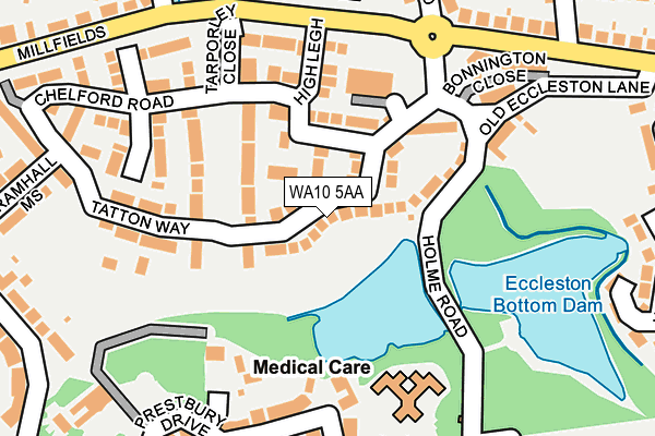 WA10 5AA map - OS OpenMap – Local (Ordnance Survey)