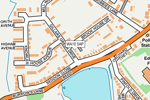 WA10 5AP map - OS OpenMap – Local (Ordnance Survey)