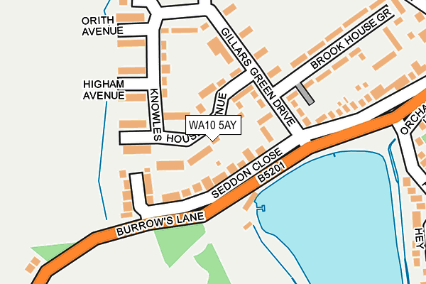 WA10 5AY map - OS OpenMap – Local (Ordnance Survey)
