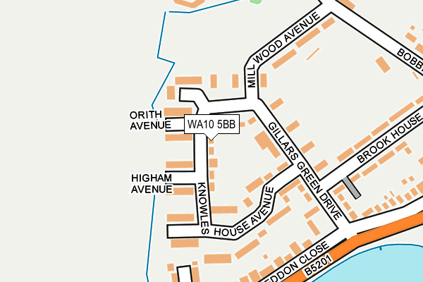 WA10 5BB map - OS OpenMap – Local (Ordnance Survey)