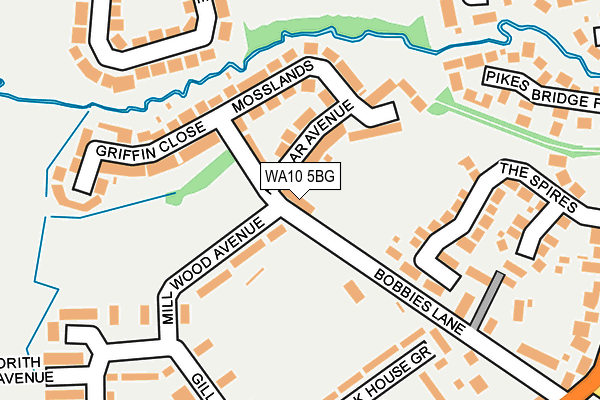 WA10 5BG map - OS OpenMap – Local (Ordnance Survey)