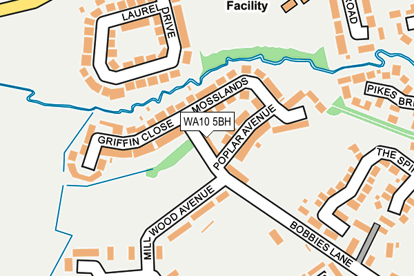 WA10 5BH map - OS OpenMap – Local (Ordnance Survey)