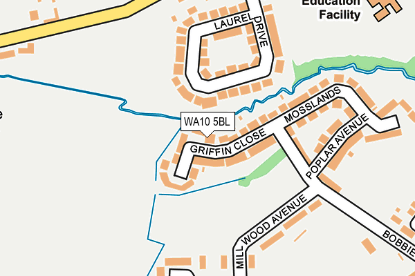 WA10 5BL map - OS OpenMap – Local (Ordnance Survey)