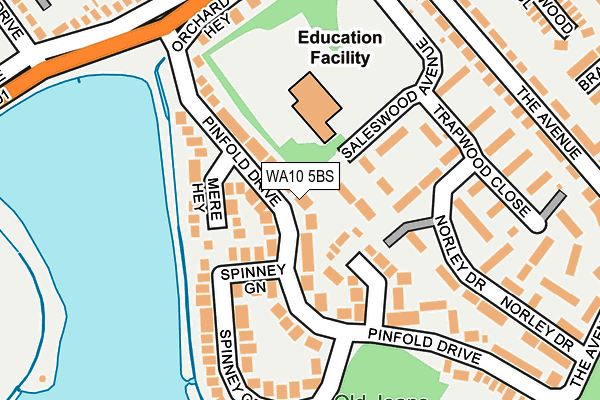 WA10 5BS map - OS OpenMap – Local (Ordnance Survey)