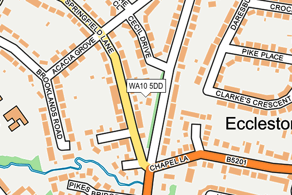 WA10 5DD map - OS OpenMap – Local (Ordnance Survey)