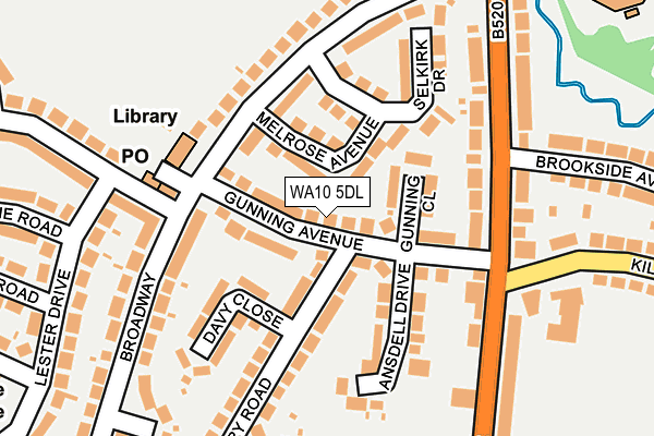 WA10 5DL map - OS OpenMap – Local (Ordnance Survey)