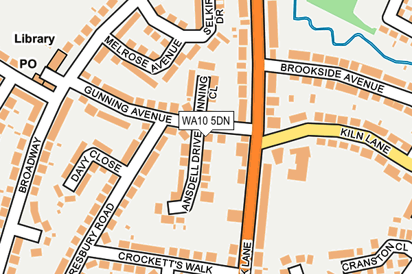 WA10 5DN map - OS OpenMap – Local (Ordnance Survey)