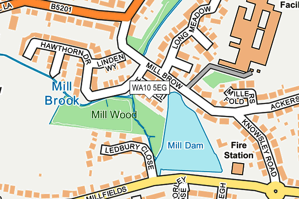 WA10 5EG map - OS OpenMap – Local (Ordnance Survey)