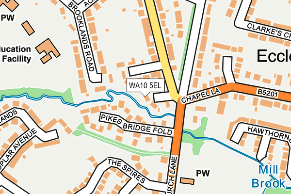 WA10 5EL map - OS OpenMap – Local (Ordnance Survey)