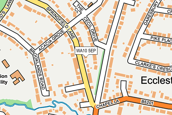WA10 5EP map - OS OpenMap – Local (Ordnance Survey)