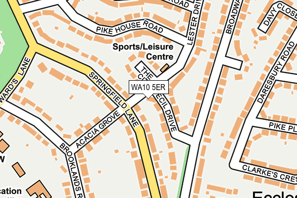 WA10 5ER map - OS OpenMap – Local (Ordnance Survey)