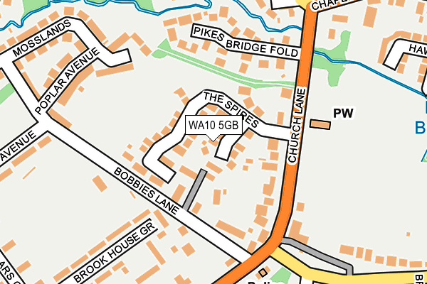 WA10 5GB map - OS OpenMap – Local (Ordnance Survey)
