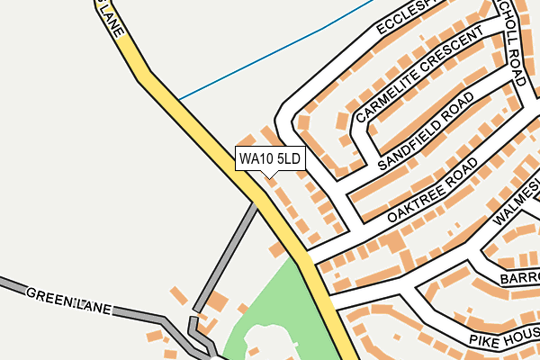 WA10 5LD map - OS OpenMap – Local (Ordnance Survey)