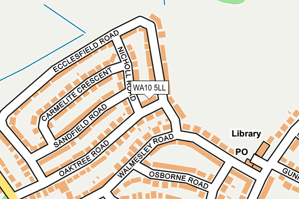WA10 5LL map - OS OpenMap – Local (Ordnance Survey)