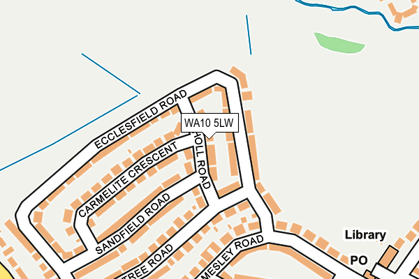 WA10 5LW map - OS OpenMap – Local (Ordnance Survey)