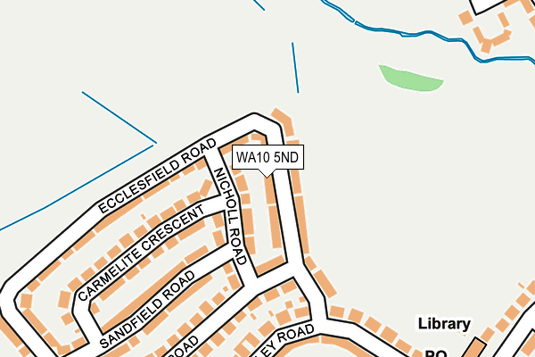 WA10 5ND map - OS OpenMap – Local (Ordnance Survey)