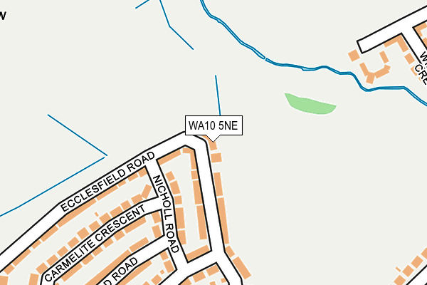 WA10 5NE map - OS OpenMap – Local (Ordnance Survey)