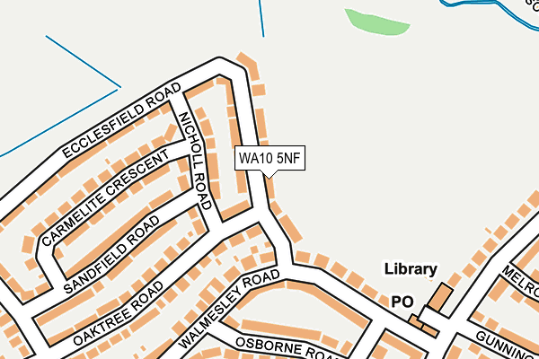 WA10 5NF map - OS OpenMap – Local (Ordnance Survey)