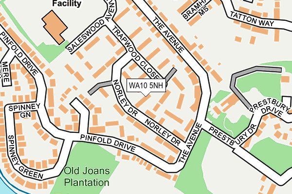 WA10 5NH map - OS OpenMap – Local (Ordnance Survey)