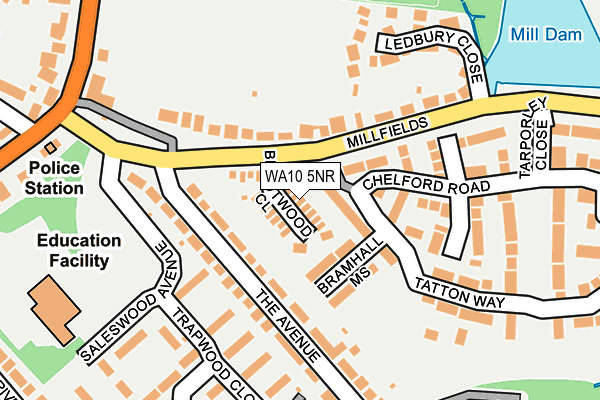 WA10 5NR map - OS OpenMap – Local (Ordnance Survey)