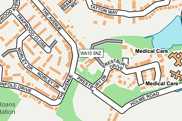 WA10 5NZ map - OS OpenMap – Local (Ordnance Survey)