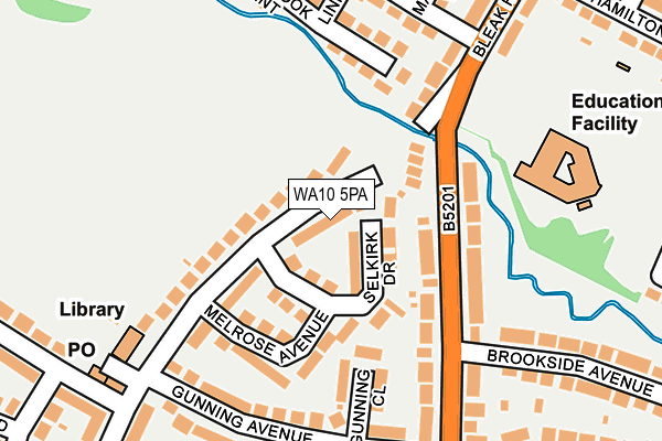WA10 5PA map - OS OpenMap – Local (Ordnance Survey)