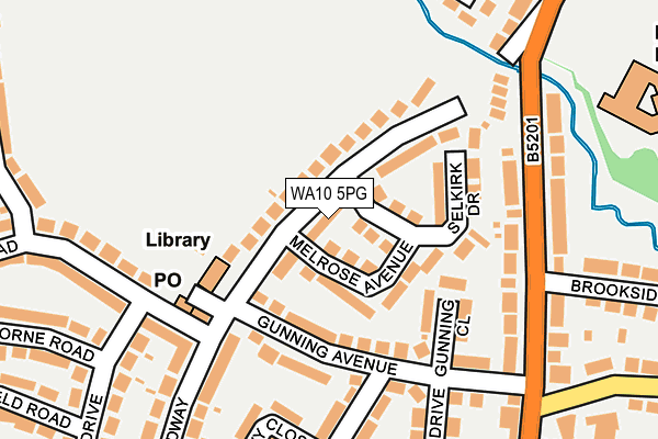 WA10 5PG map - OS OpenMap – Local (Ordnance Survey)
